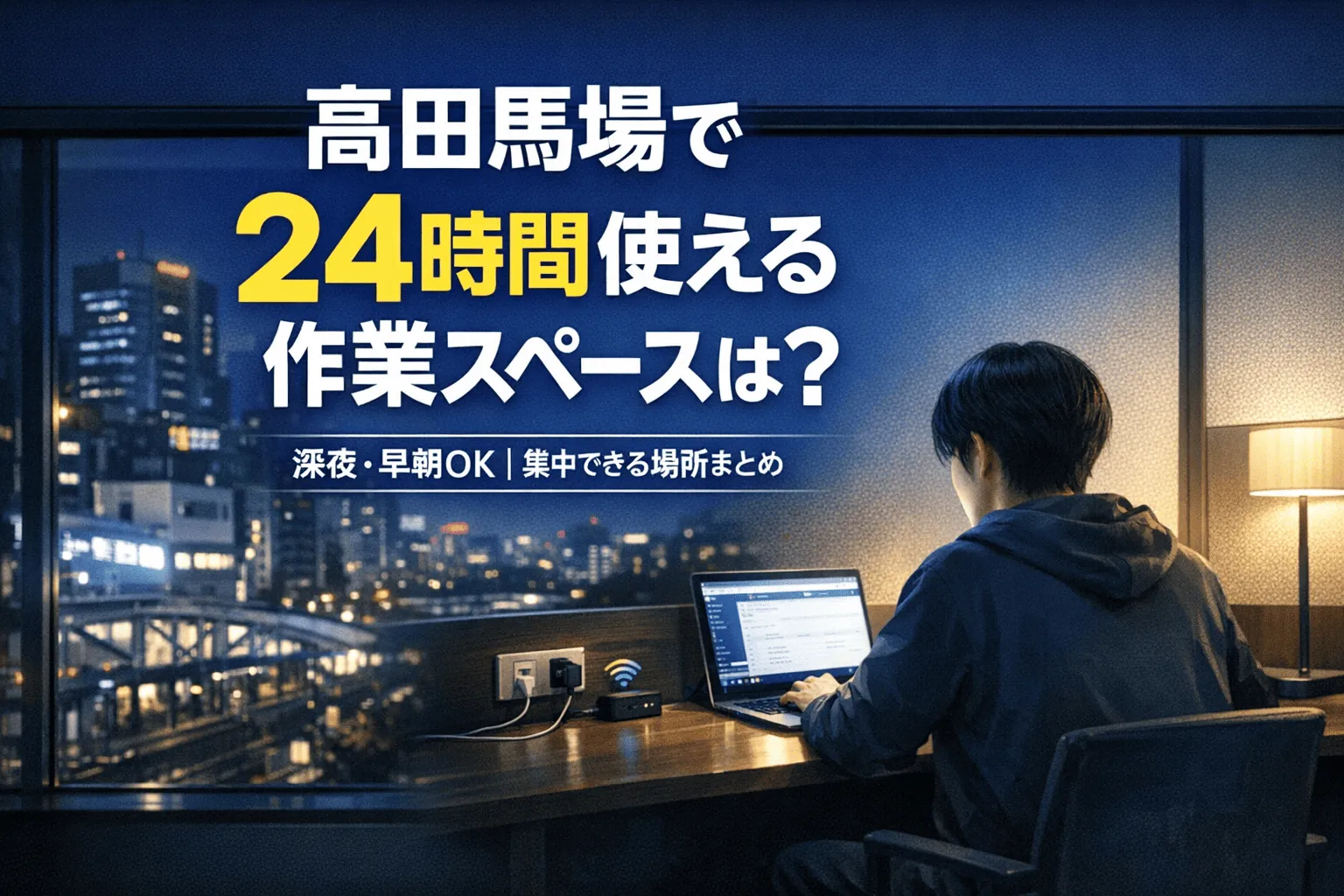 高田馬場で24時間使える作業スペースはどこ？深夜・早朝OKな場所まとめ
