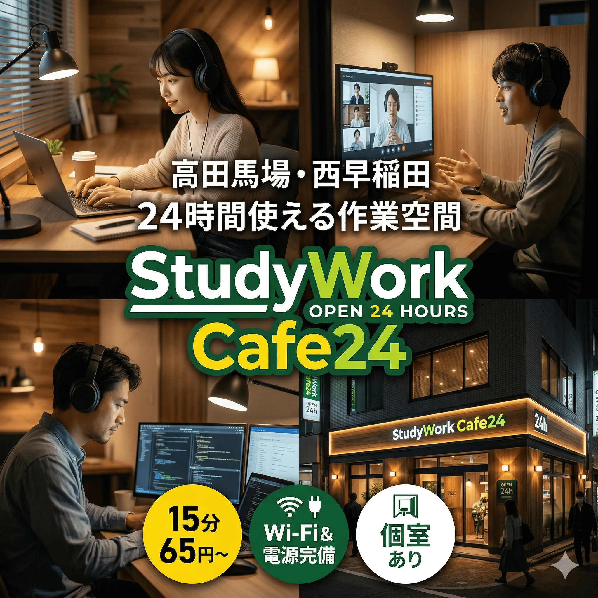 高田馬場・西早稲田で24時間使える作業スペース｜StudyWork Cafe24の魅力とは？